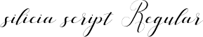 silicia script Regular font - silicia.otf