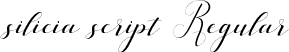 silicia script Regular font - silicia.ttf