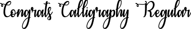 Congrats Calligraphy Regular font - Congrats Calligraphy - TTF.ttf