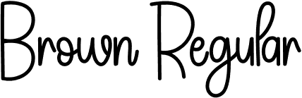 Brown Regular font - Brown.otf