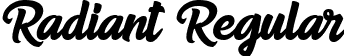 Radiant Regular font - Radiant.ttf