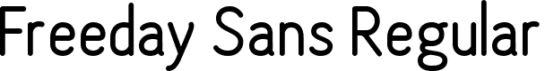 Freeday Sans Regular font - FreedaySans-Regular.ttf