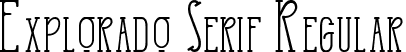 Explorado Serif Regular font - Explorado Serif.ttf