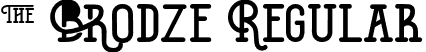 The Brodze Regular font - The Brodze.otf