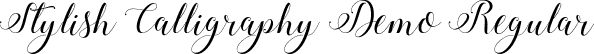 Stylish Calligraphy Demo Regular font - Stylish Calligraphy Demo.ttf