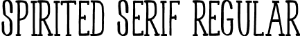 Spirited Serif Regular font - Spirited Serif.ttf