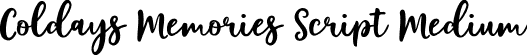 Coldays Memories Script Medium font - Coldays Memories Script.ttf