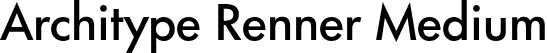 Architype Renner Medium font - ArchitypeRenner-Medium.otf