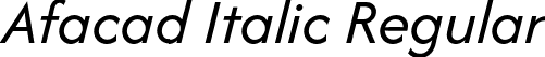 Afacad Italic Regular font - Afacad-Italic.otf