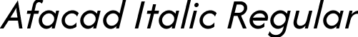 Afacad Italic Regular font - Afacad-Italic.ttf