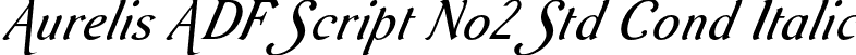 Aurelis ADF Script No2 Std Cond Italic font - AurelisADFScriptNo2Std-CdIta.otf