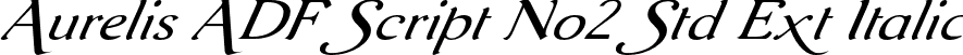 Aurelis ADF Script No2 Std Ext Italic font - AurelisADFScriptNo2Std-ExtIt.otf