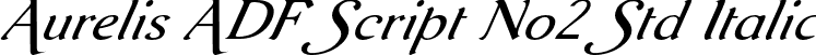 Aurelis ADF Script No2 Std Italic font - AurelisADFScriptNo2Std-Italic.otf