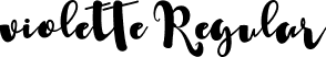 violette Regular font - violette.ttf