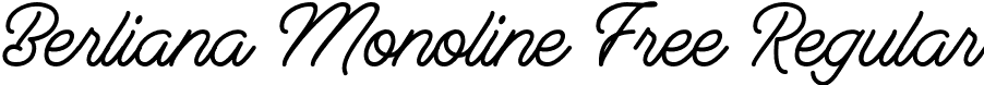 Berliana Monoline Free Regular font - Berliana Monoline - Free.otf