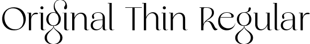 Original Thin Regular font - Original-Thin.ttf
