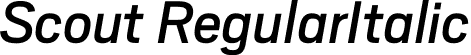 Scout RegularItalic font - Scout-RegularItalic.otf