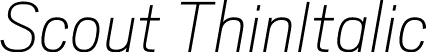Scout ThinItalic font - Scout-ThintItalic.otf