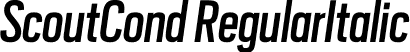 ScoutCond RegularItalic font - ScoutCond-RegularItalic.otf