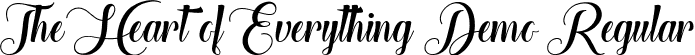 The Heart of Everything Demo Regular font - The Heart of Everything Demo.ttf