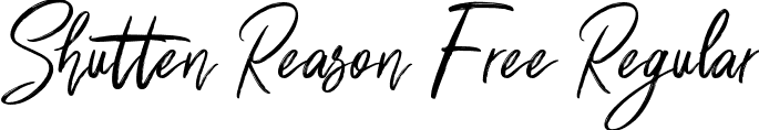 Shutten Reason Free Regular font - Shutten Reason Free.otf