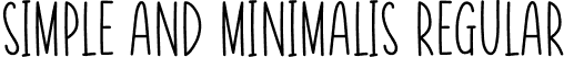 Simple And Minimalis Regular font - Simple-And-Minimalis.otf