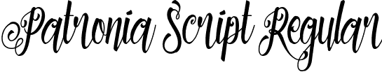 Patronia Script Regular font - Patronia Script.otf