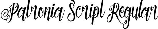 Patronia Script Regular font - Patronia Script.ttf