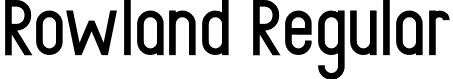 Rowland Regular font - Rowland.otf