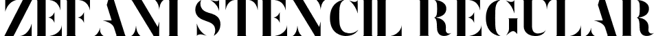 Zefani Stencil Regular font - ZefaniStencil(uppercase)-Regular.otf