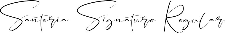 Santeria Signature Regular font - Santeria Signature.ttf