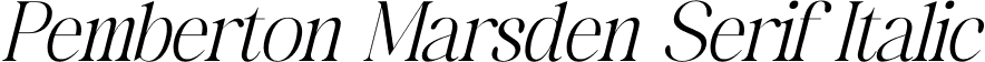 Pemberton Marsden Serif Italic font - Pemberton-Marsden-Serif-Italic.otf