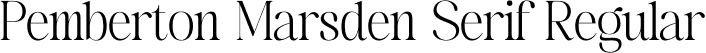 Pemberton Marsden Serif Regular font - Pemberton-Marsden-Serif.otf