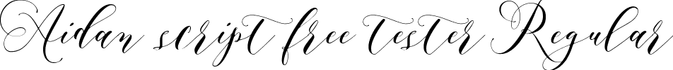 Aidan script free tester Regular font - Aidan script free tester.ttf