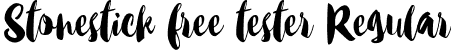 Stonestick free tester Regular font - StoneStick-FREE TESTER.otf