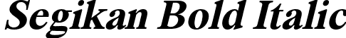 Segikan Bold Italic font - SegikanBoldItalic-nR65M.otf