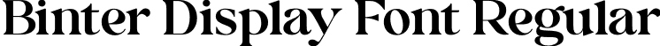 Binter Display Font Regular font - Binterdisplayfont-OV2P4.otf
