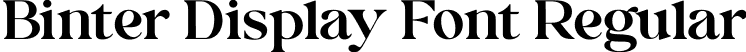 Binter Display Font Regular font - BinterDisplayFont-ZV4em.ttf