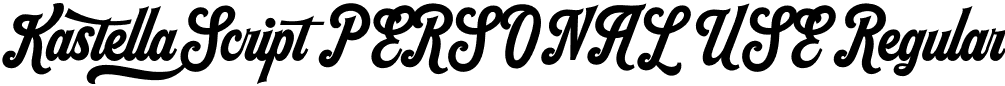 Kastella Script PERSONAL USE Regular font - KastellaScriptPersonalUseRegular-7BZAV.otf