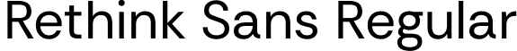Rethink Sans Regular font - RethinkSans-Regular.ttf