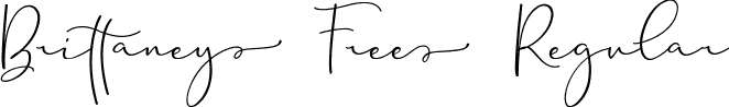 Brittaney Free Regular font - Brittaney free.ttf