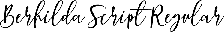 Berhilda Script Regular font - Berhilda.ttf