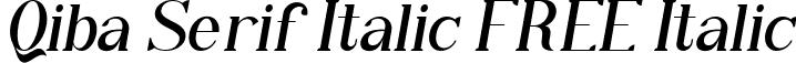 Qiba Serif Italic FREE Italic font - Qiba Serif Italic FREE.ttf