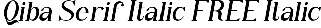 Qiba Serif Italic FREE Italic font - Qiba Serif Italic FREE.otf