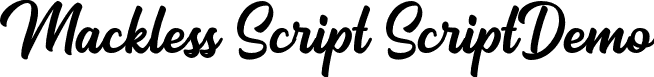 Mackless Script ScriptDemo font - Mackless-Script.otf