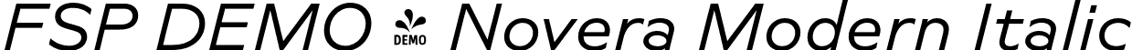 FSP DEMO - Novera Modern Italic font - Fontspring-DEMO-novera-modernregularitalic.otf