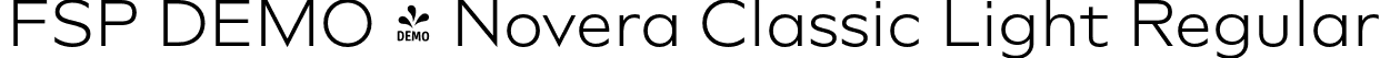 FSP DEMO - Novera Classic Light Regular font - Fontspring-DEMO-novera-classiclight.otf