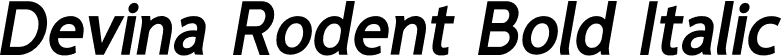 Devina Rodent Bold Italic font - DevinaRodentBoldItalic.otf