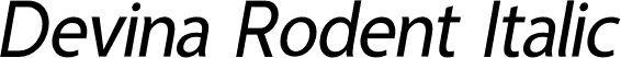 Devina Rodent Italic font - DevinaRodentItalic.otf