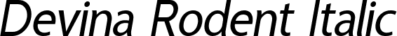 Devina Rodent Italic font - DevinaRodentItalic.ttf